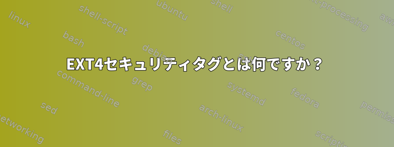 EXT4セキュリティタグとは何ですか？