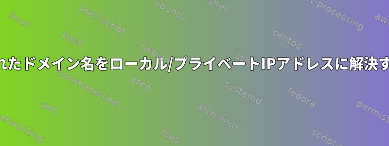 登録されたドメイン名をローカル/プライベートIPアドレスに解決する方法