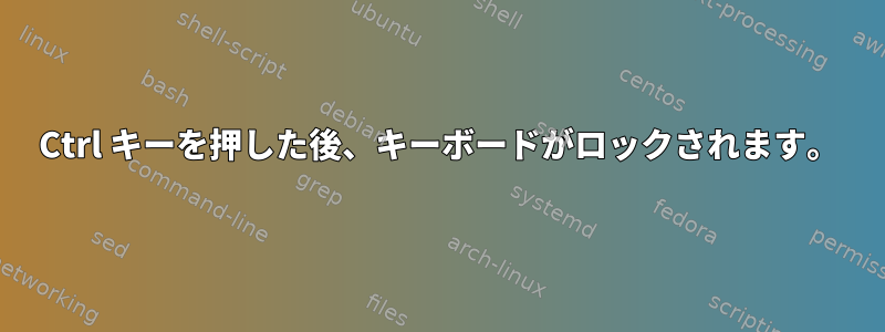 Ctrl キーを押した後、キーボードがロックされます。