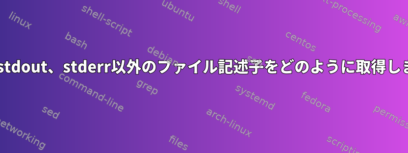 stdin、stdout、stderr以外のファイル記述子をどのように取得しますか？