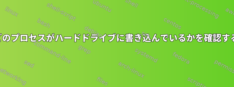 どのプロセスがハードドライブに書き込んでいるかを確認する