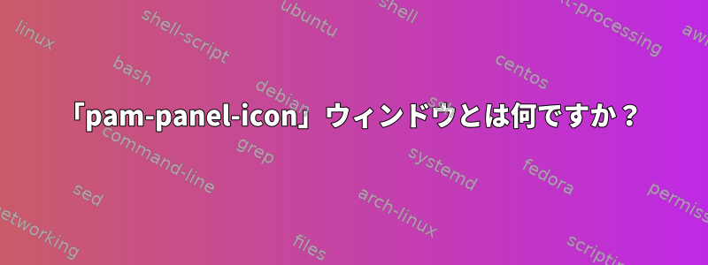 「pam-panel-icon」ウィンドウとは何ですか？