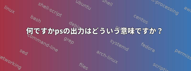 何ですかpsの出力はどういう意味ですか？