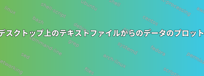 デスクトップ上のテキストファイルからのデータのプロット