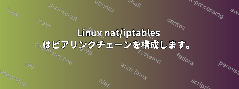 Linux nat/iptables はピアリンクチェーンを構成します。