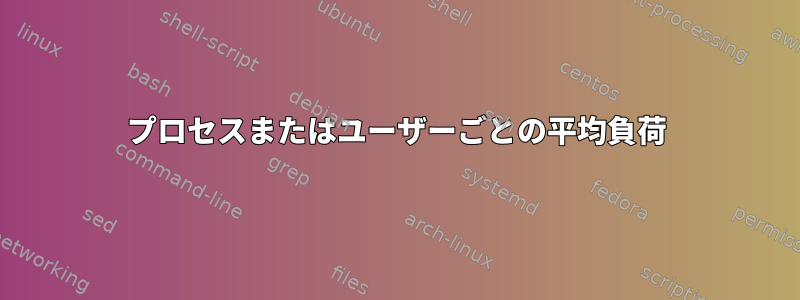 プロセスまたはユーザーごとの平均負荷