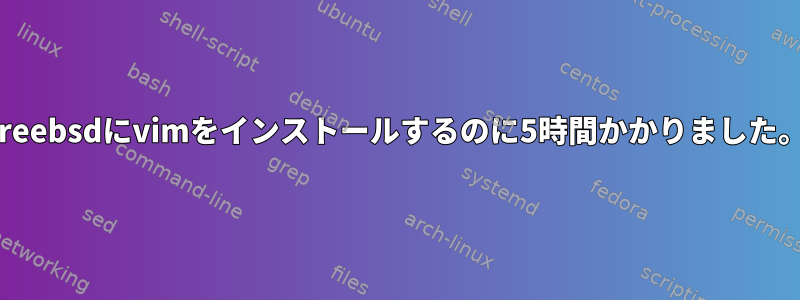 freebsdにvimをインストールするのに5時間かかりました。