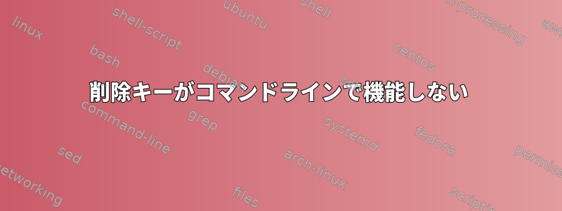 削除キーがコマンドラインで機能しない