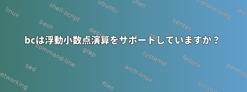 bcは浮動小数点演算をサポートしていますか？