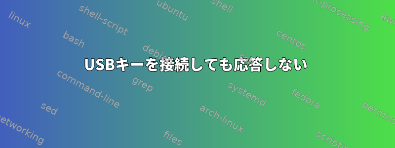 USBキーを接続しても応答しない