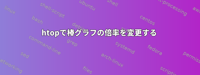 htopで棒グラフの倍率を変更する