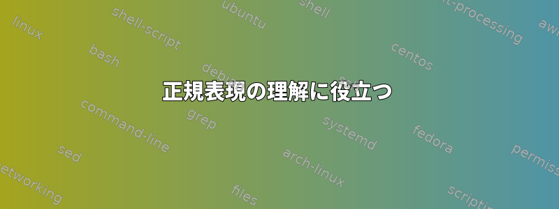 正規表現の理解に役立つ