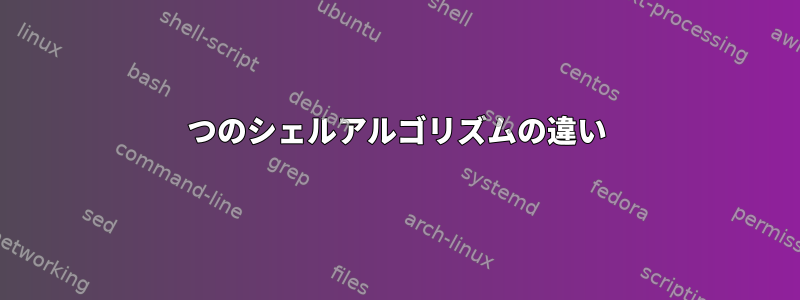 2つのシェルアルゴリズムの違い