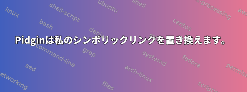 Pidginは私のシンボリックリンクを置き換えます。