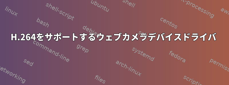 H.264をサポートするウェブカメラデバイスドライバ