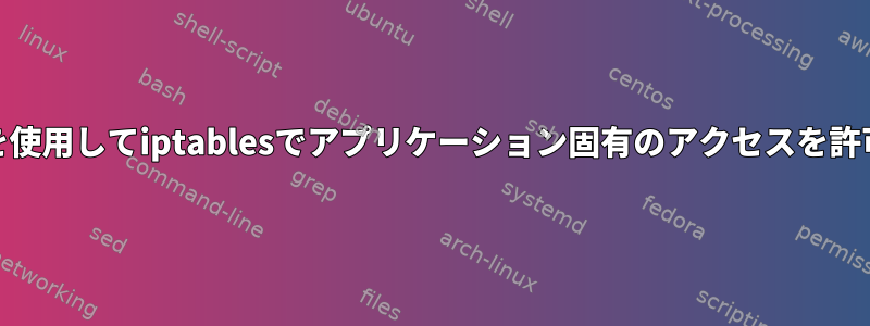 guidを使用してiptablesでアプリケーション固有のアクセスを許可する