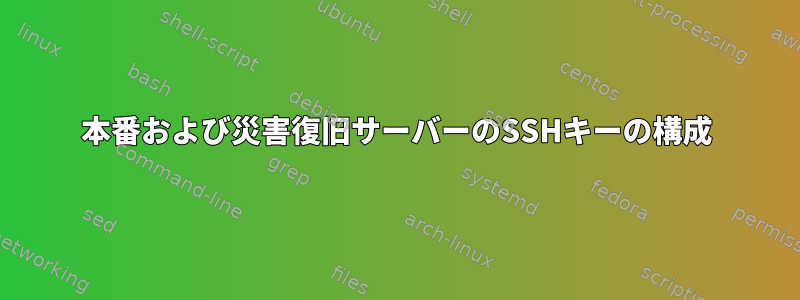 本番および災害復旧サーバーのSSHキーの構成