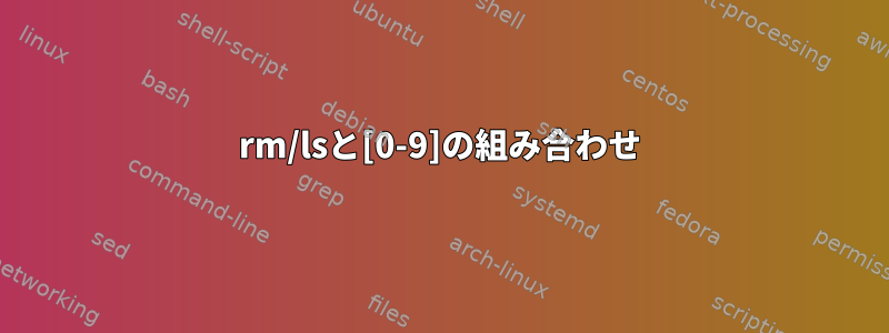 rm/lsと[0-9]の組み合わせ