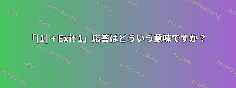 「[1] + Exit 1」応答はどういう意味ですか？