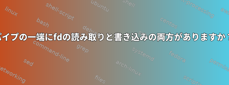 パイプの一端にfdの読み取りと書き込みの両方がありますか？