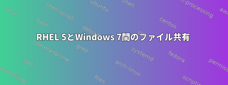 RHEL 5とWindows 7間のファイル共有