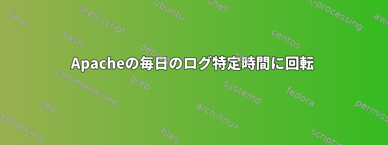 Apacheの毎日のログ特定時間に回転