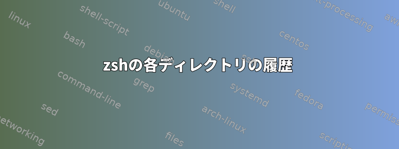 zshの各ディレクトリの履歴