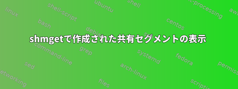 shmgetで作成された共有セグメントの表示