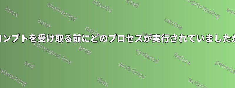 プロンプトを受け取る前にどのプロセスが実行されていましたか？