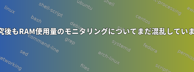 研究後もRAM使用量のモニタリングについてまだ混乱しています