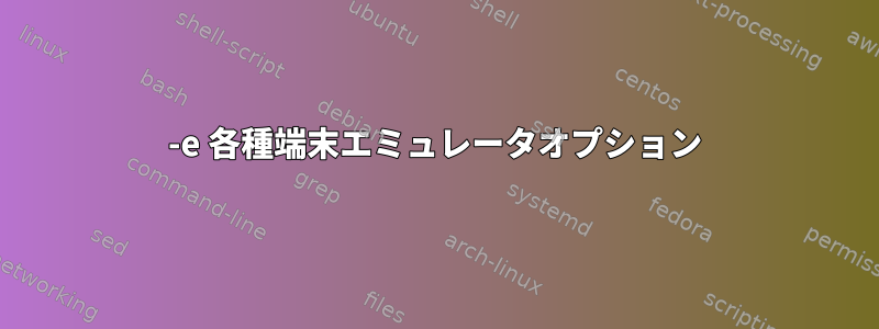 -e 各種端末エミュレータオプション