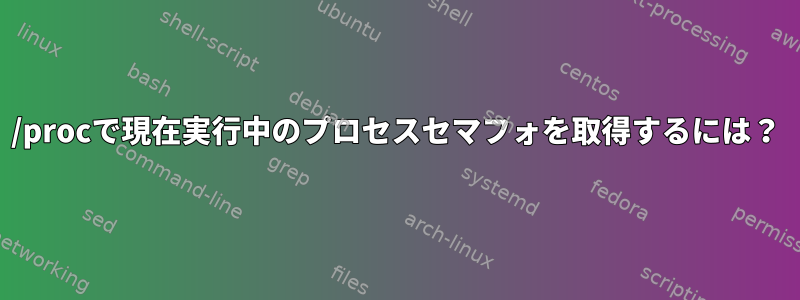 /procで現在実行中のプロセスセマフォを取得するには？