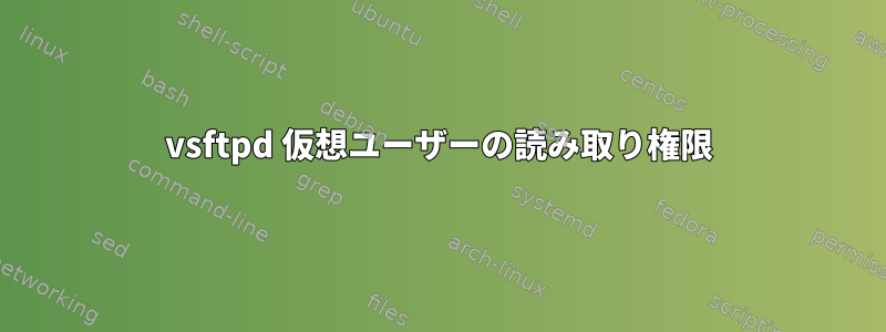 vsftpd 仮想ユーザーの読み取り権限