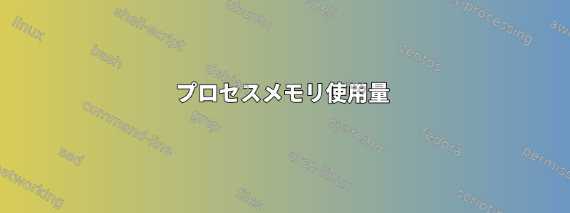 プロセスメモリ使用量