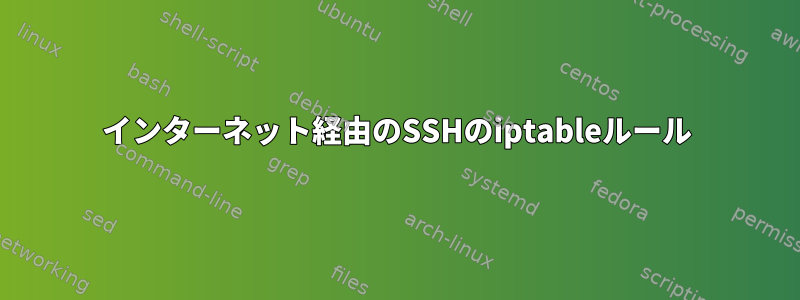 インターネット経由のSSHのiptableルール