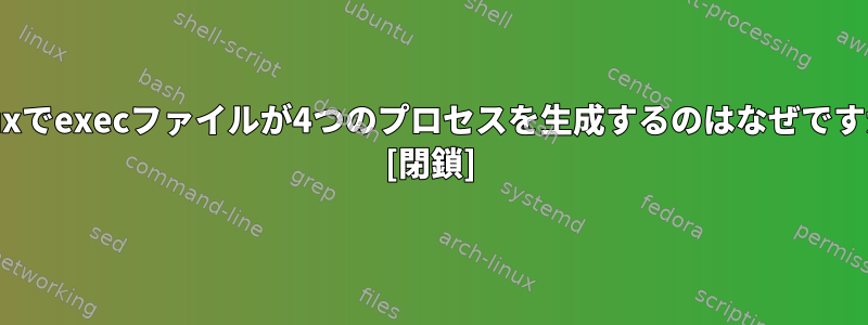 Linuxでexecファイルが4つのプロセスを生成するのはなぜですか？ [閉鎖]