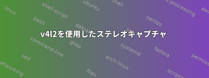 v4l2を使用したステレオキャプチャ