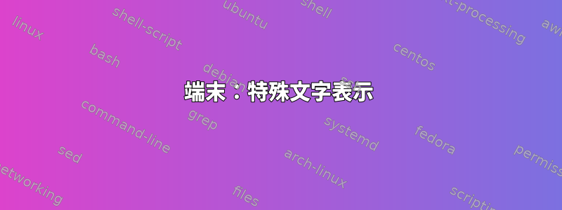 端末：特殊文字表示