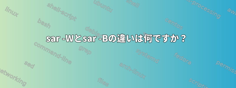 sar -Wとsar -Bの違いは何ですか？