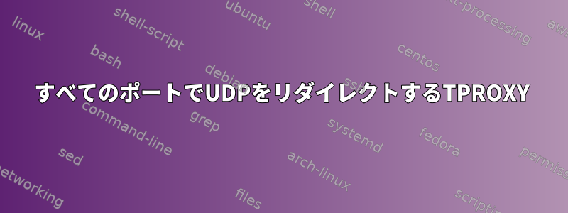 すべてのポートでUDPをリダイレクトするTPROXY