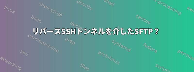 リバースSSHトンネルを介したSFTP？