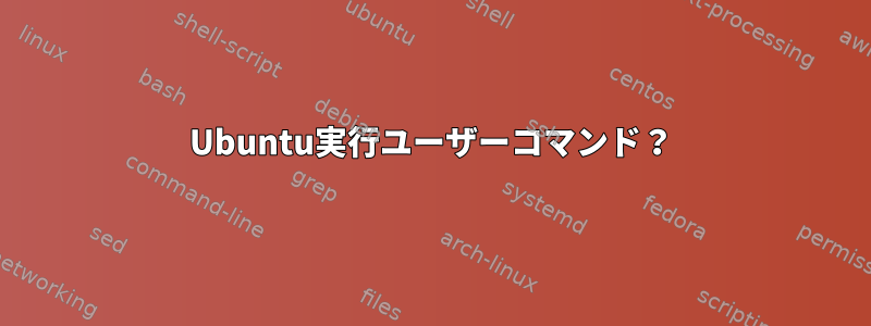 Ubuntu実行ユーザーコマンド？