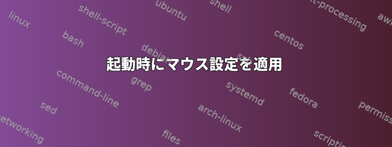 起動時にマウス設定を適用