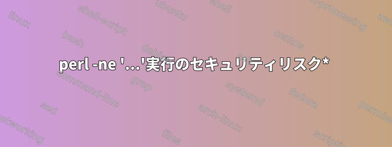 perl -ne '...'実行のセキュリティリスク*