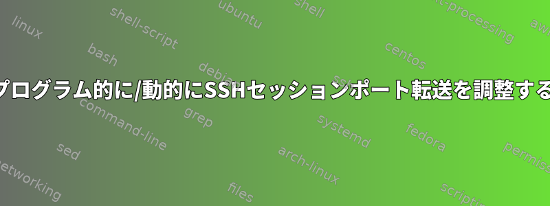 プログラム的に/動的にSSHセッションポート転送を調整する