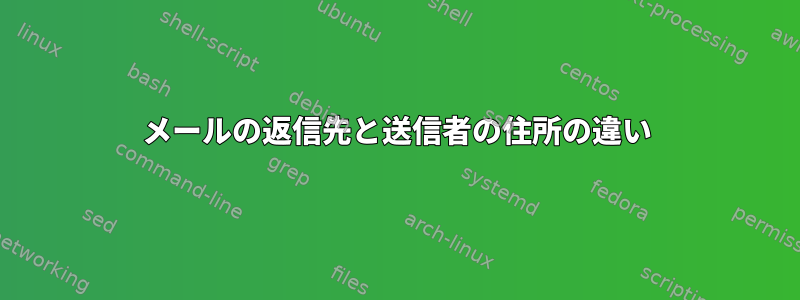 メールの返信先と送信者の住所の違い