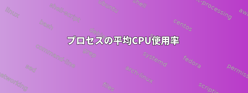 プロセスの平均CPU使用率