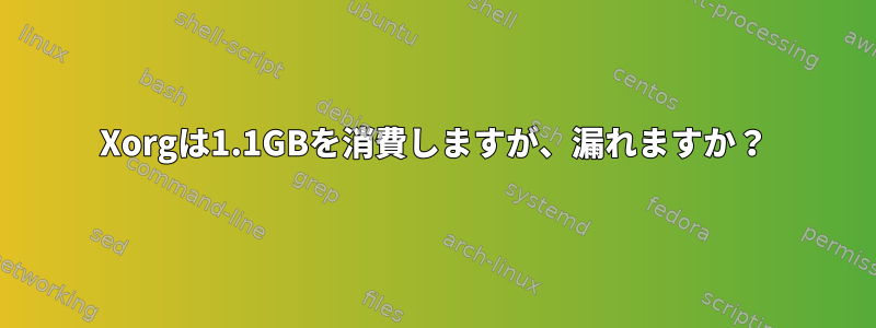 Xorgは1.1GBを消費しますが、漏れますか？