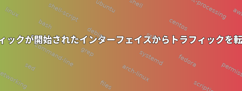 常にトラフィックが開始されたインターフェイスからトラフィックを転送します。