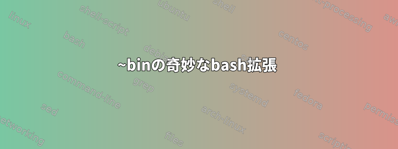 ~binの奇妙なbash拡張